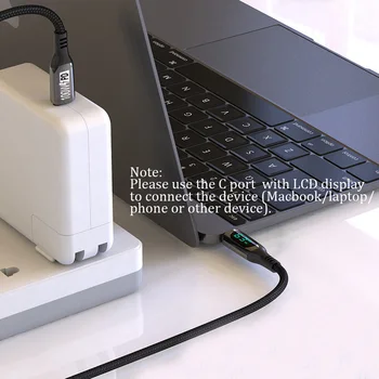 USB C Kabel , TQUQ 2meter USB Tip-C 5A E Označi 100W PD Hitro Polnjenje Najlon Pleteni Kabel za MacBook Pro, iPad, Samsung Prenosnik