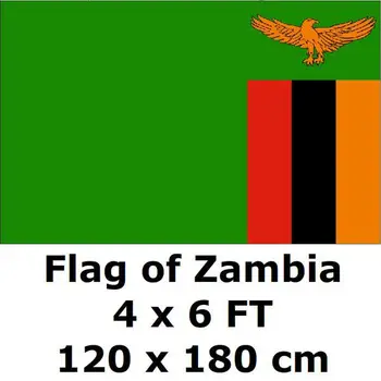 Zambija Zastavo, 120 x 180 cm 100D Poliester Velika Velika Zambian Zastavami In Transparenti Nacionalno Zastavo Države, Banner