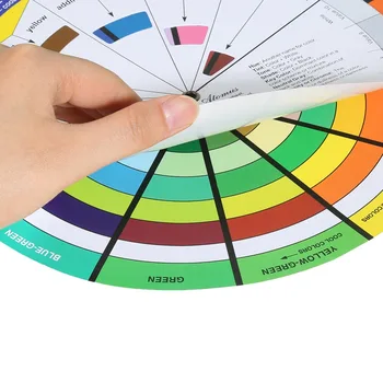 Strokovno Tatoo Nohtov Pigment 12 Barvo Kolesa Papir, Kartice Dobave trislojne Design Mix Vodnik Krog Osrednji Krog se Vrti