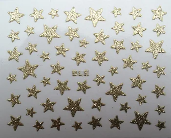 Nalepke za nohte 3D Bleščice Zvezd Sijoče Dekoracijo DIY Prenos Samolepilni Pisane Modne Čar Nohte, Nalepke Opremo 1PCS