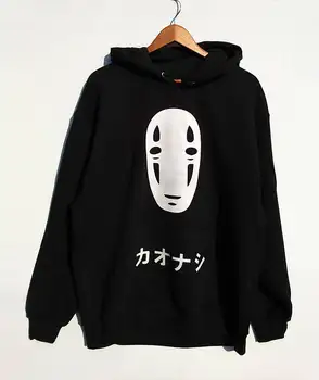 Št Obraz Moških Prevelik pulover s kapuco Kawaii Živahen Stran Hoodie anime hirajuku Unisex hoody black tumblr priložnostne vrhovi hoodie darilo
