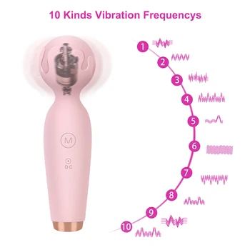 Mini Palico Vibrator AV Vibrator Ženski Masturbator 10 Frekvenca Sex Igrače za Ženske, G-spot Massager Klitoris Stimulator