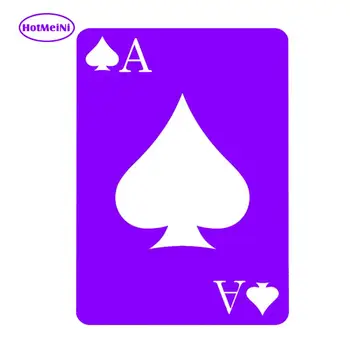 HotMeiNi 10 cm*14 cm Art Lopate iger na Srečo Poker Ace Ikono Kartice Risanka Vinil Avto Nalepke Črna/Srebrna