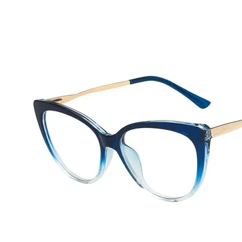 1PC 5Colors TR90 Anti Modra Svetloba Blokiranje Cat Eye Glasses Okvir Ženske Luksuzni Oblikovalec Retro Očala za Ženske Optični Okvir