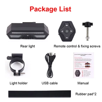 Izposoja Zavorna Luč USB za Polnjenje Bliskavice Rep Luči Obrnite Kolo z Brezžičnim Daljinskim Vklopom Kolesarjenje Laser Safety Line Luči