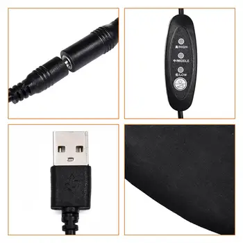 USB Vrat Ogrevanje Stanja Vrat Zaviti 3 Temperaturni nivo Nadzora Mehko Izolacijo, Zgibanje Stroj Vratu Ogrevanje Pad Film