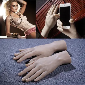 Veren Realne Silikonski Moški Manekenka Roko Model Rokavica Zaslon Visoke Ravni Umetno Kožo Unisex Roke Slog 1 Par