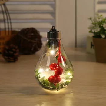 LED Pregledne Božič Žogo, Božični Okraski, Ustvarjalna Simulacije Žarnice Božično Drevo Okraski Obesek Plastičnih Bal