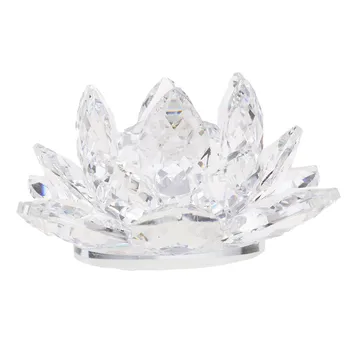 Kristalno Lotus Flower Obrti Obtežilniki Za Steklo Model Doma Feng Shui Dekor