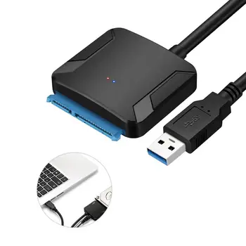 SATA na USB Pretvornik Kabel Zunanji Trdi Disk Univerzalni Adapter za Prenos Podatkov Pretvornik 2,5-Palčni Trdi Disk (Črna)