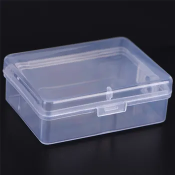 2Pcs/paket Pregleden Škatla za Shranjevanje prozorne Plastike Nakit Škatla za Shranjevanje 5*6,8 cm Zbirka Posode Primeru S Pokrovom