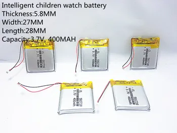 582728 3,7 V 400mAh Polnilne li-Polymer Li-ionska Baterija Za Q50 G700S K92 G36 Y3 Otrok pametne ure mp3 582828 602828