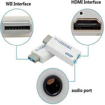 Wiistar Wii, da HDMI Adapter Pretvornik Podporo FullHD 1080P 720P 3.5 mm Audio Adapter Za HDTV Wii2HDMI