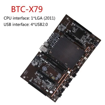 BTC Rudar Motherboard X79 H61 5X PCI-E 8X Podporo 3060 3080 GPU z E5 2603 V2 CPU RECC 4G DDR3 Pomnilnika 120G MSATA SSD