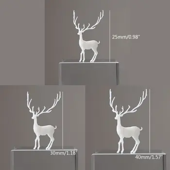 3Pcs Silikonski Mini Elk Jelena Modeliranje Smolo Plesni Smolo Nakit Nadevi Umetnostne Obrti