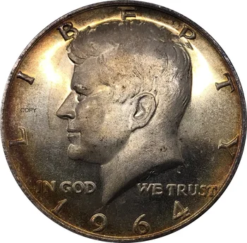 Zda 1964 Amerika ZDA Kovanec ½ Dolar Kennedy Pol Dolarja Cupronickel Silver Plated Spominek Darilo Zbirateljske Kopijo Kovancev
