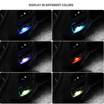 7 Barve Avto USB Lučka LED Auto Vzdušje Neonski Svetlobi Vtič Mini Dekor Dihanje Lučka Avto Notranje opreme