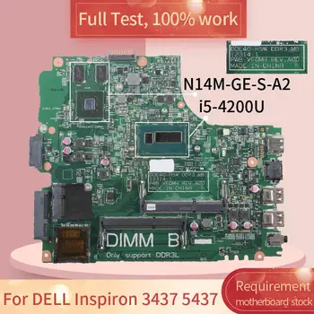 Za DELL Inspiron 3437 5437 12314-1 0KC1KM SR170 I5-4200U N14M-GE-S-A2 Zvezek motherboard Mainboard celoten test dela