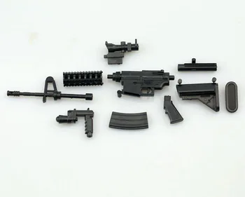 1:6 Lestvici MK18 Karabin Assault Puško, Pištolo, Plastike, Sestavljene Strelnega orožja Puzzle 4D Model za 1/6 Akcijska Figura, Vojaki