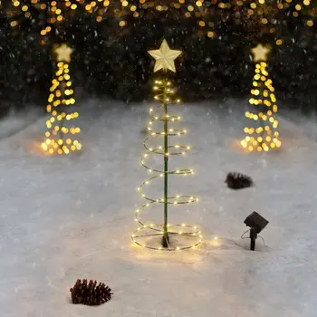Sončne Christmastree LED Svetlobo na Prostem Novo Leto Vrtu Dekoracijo Festoon Nepremočljiva Niz Luči, Počitnice, Sončni svetlobi Pravljice Garland