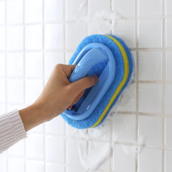 Kuhinja z ročajem čiščenje krtačo kopalnico, steklene stene goba zgosti obrišite dnu kad keramična orodje za čiščenje