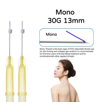 20pcs/Vrečko Koreja face-lift Mono 30 G 13mm Medicinske absorpcijske šivanje hilos tensores žice dejstvo, dvigalo, Zop Pcl nit