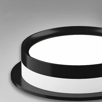 LED Downlight Okroglo Obliko Akrilna Plošča Luči Črnega Zlata Chrome Sodobnih Stropni Vgradne Svetilke 5W 7W 12W 15W Visoko Svetlost