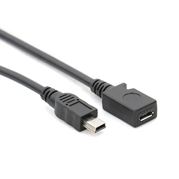 Micro USB Ženski Mini USB Moški Adapter Adapter za Polnilnik 13 cm Pretvornik za Polnjenje Podatkovnega Kabla za GPS, mobilni telefon, MP4