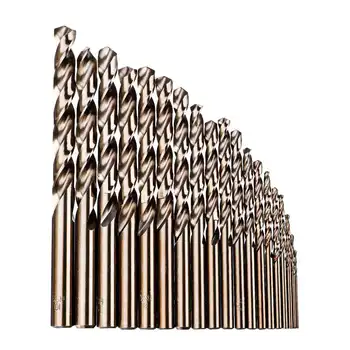 13/19/25pcs HSS Twist Drill Bit Set 1-10 mm Titanium obložene Drill Bit s Kovinsko Ohišje, za Kovine, Les Vrtanje ročna Orodja