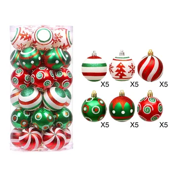 30PCS 6 CM Božič Žogo Okraski Dekor Navidad 2022 Natalne Za Dom Xmas Tree Obesek Poroko, Rojstni dan Dekoracijo