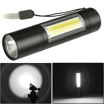 Baterijska svetilka Svetilka Nastavljiv Penlight Neprepustna za Kolo Kampiranje XP-G V5 Zgrajena v baterijo, Zoom, Fokus 2000 Lumnov Mini led Svetilka