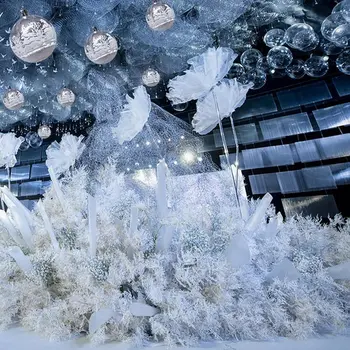 6pcs Božič Pregleden Snežinka Jelena Obesek 2021 Božično zabavo, Okraski za Božično Drevo Okraski Visi Novo Leto Darilo