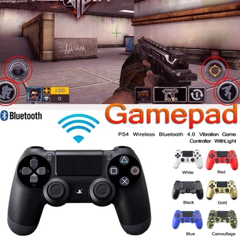 Brezžični Krmilnik Za Igre Za Ps4 Bluetooth Vibracije Gamepad S Svetlobo, Za Igralno Konzolo Playstation 4 Pad Palčko