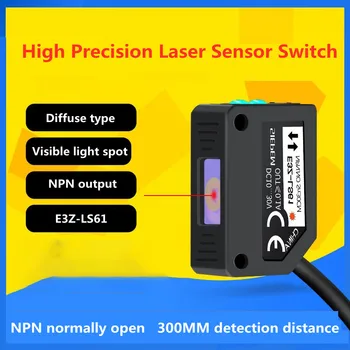 Laser Razpršenega Odboja Fotoelektrično Stikalo 3-30 cm 10-30V DC NPN N/O E3Z-LS61 Fotoelektrično Stikalo Senzor Bližine