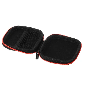 1Pc Slušalke Mini Zaščito Nosite Primeru Težko Črno Slušalke Shranjevanje Mini Slušalke Tipke Polje Za MP3, MP4 Slušalke 75 X 75 X 30 Mm
