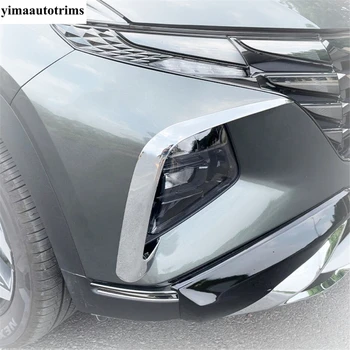 Za Hyundai Tucson NX4 2021 2022 Sprednje Luči za Meglo Lučka Obrvi Veter Nož naslovnica Stripa Trim ABS Chrome / Ogljikovih Vlaken Dodatki