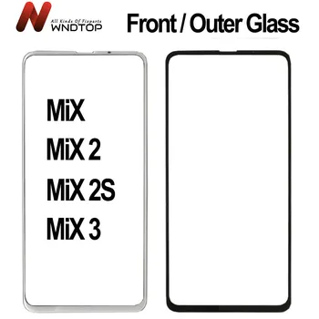 Zunanji Stekla Za Xiaomi Mi Mix 2 Sprednje Steklo Zunanji Steklo zaslona Plošči Stekla Mi Mix 2s Zunanji Stekla Mix 3 Zunanji Stekla Spredaj Steklo