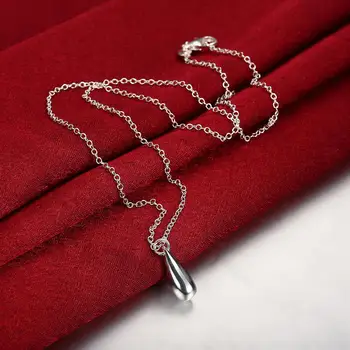 Visoka kakovost 925 sterling Srebro kaplja vode ogrlico, obesek, zapestnico, uhane Nakit set za ženske Stranko poroko Božično darilo