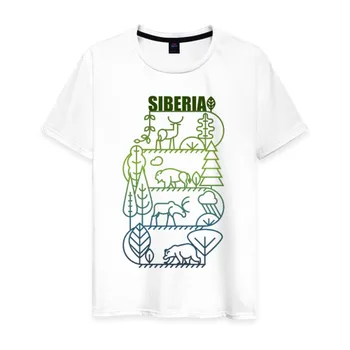 Moška T-shirt majica bombaž Sibiriji