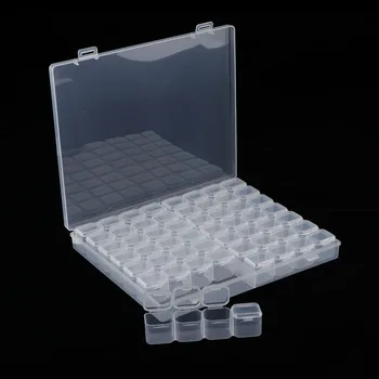 Srčkan Jasno Škatla za Shranjevanje s 56 Omrežja Nakit Nail Art Tabletke, Kroglice, Mini Primeru