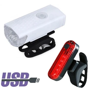 Kolo Svetlobe USB Polnilne 300 Lumnov Kolesarske Luči LED Sprednji Žarometi Zadaj Luč Kolesarska Svetilka opozorilna Lučka