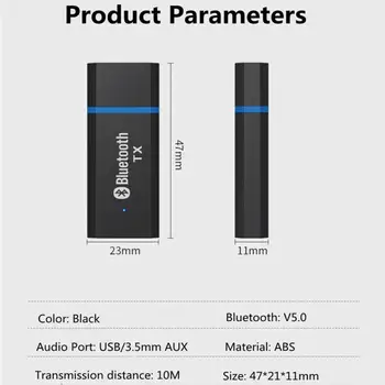 Nove naprave, ki so združljive 5.0 Avdio Sprejemnik Oddajnik 10m 3,5 mm Mini Priključek AUX, USB, Stereo Glasbeni Brezžični Adapter Za TV Car PC