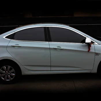 Vtear Za Hyundai Solaris pribor okno trim kritje Zunanjost telesa dekoracijo chrome avto-styling izdelkov opremo 2011