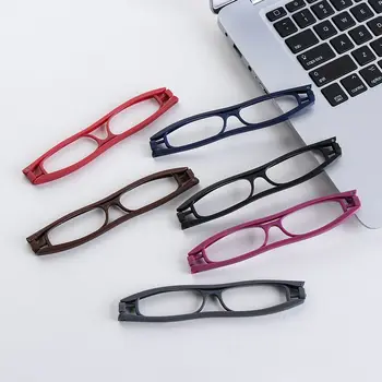 Zložljivi 360-stopinjski Zasuk Branje Eyeglass Lahki Prenosni Presbyopic Očala Presbyopia Očala Črna Rdeča 2021 NOVA