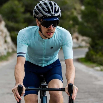 Maillot cyclisme peloton de paris Dihanje poliester Modra Short Sleeve Jersey za Moške Kolo Majica Aero Kolesarski dres