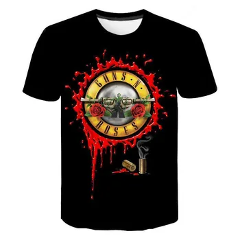 Punk Guns N Roses Grafični T Srajce Tee Moški Oblačila Camisetas Vrhovi Ropa Hombre Poletne Ulične Camisa Masculina Verano Roupas
