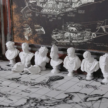 S3 grške Mitologije Figur Portreti Mini Sadra Michelangelo Doma Dekoracijo Smolo Umetnostne Obrti Soba Dekor kipi in skulpture