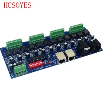 (1 kos/veliko) DC5-36V 12 kanal 350ma konstantnim tokom dmx 512 dekoder z RJ45 XRL 3P RGB krmilnik