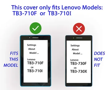 Primeru Couverture za Lenovo Zavihek 3 7 Essentielle 7.0/710F TB3-710F TB3-710i 710i TB3 710 Tab3 Tablet Cas Podporo PU Kritje Primera
