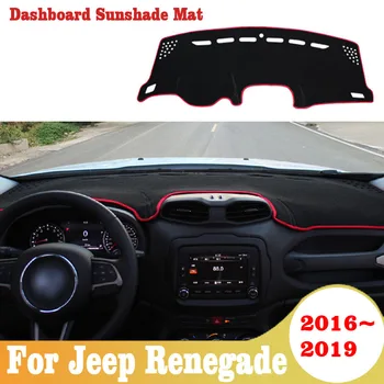Za Jeep Renegade 2016 2017 2018 2019 Avto nadzorna plošča Pokrov Mat Odtenek Blazina Pad Preprogo Anti-UV Dodatki
